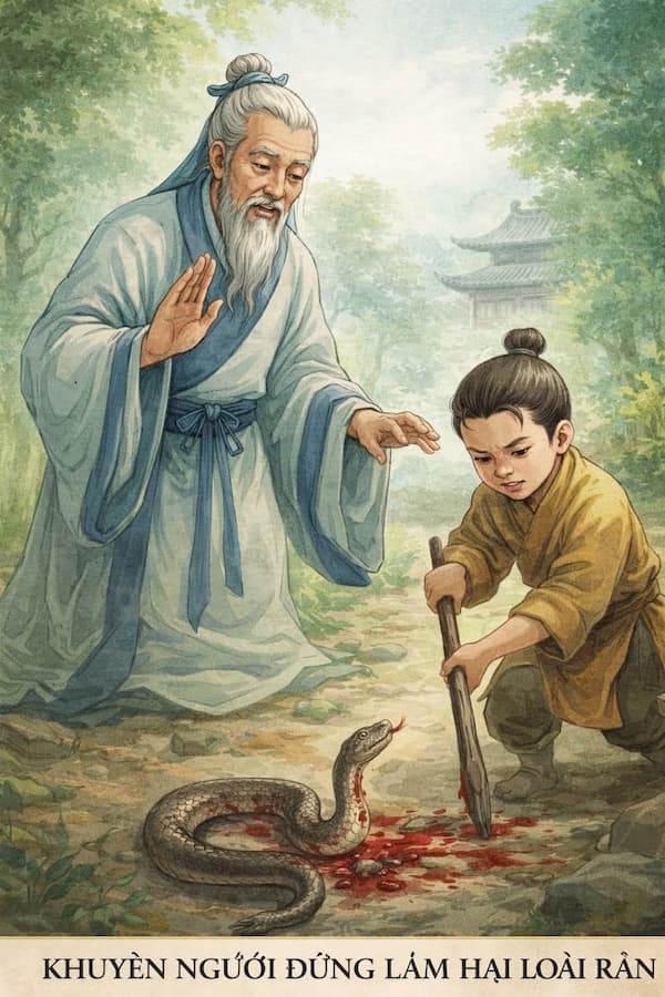 Khuyên Người Đừng Làm Hại Loài Rắn